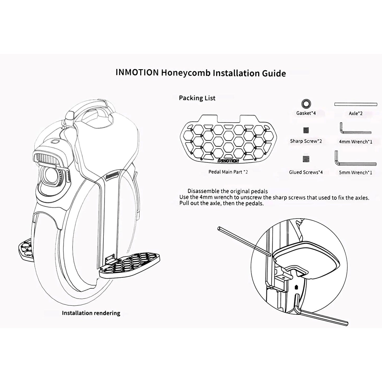 INMOTION V11/V12 Honeycomb Foot Pedals