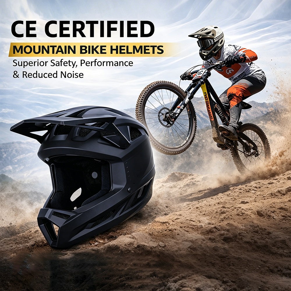 Full-Face MTB Helmet  CE Certified  All-Around Protection with Precision Ventilation
