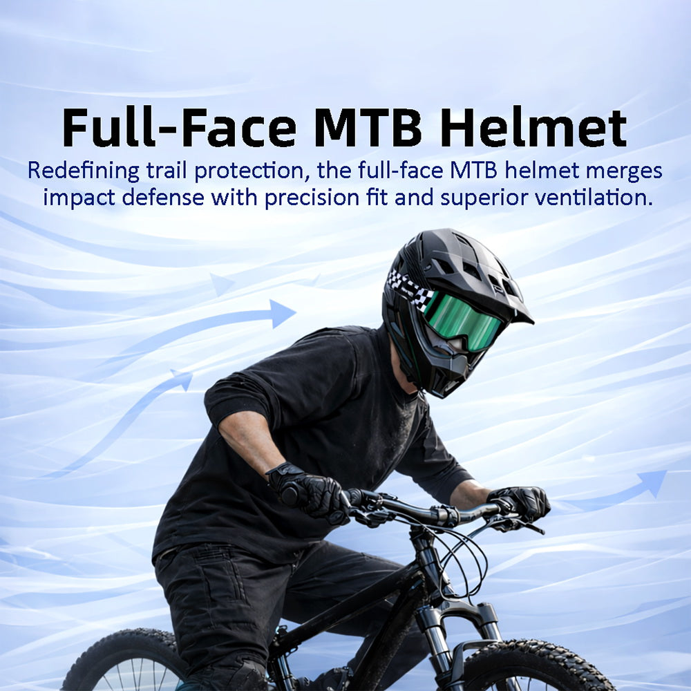 Full-Face MTB Helmet  CE Certified  All-Around Protection with Precision Ventilation